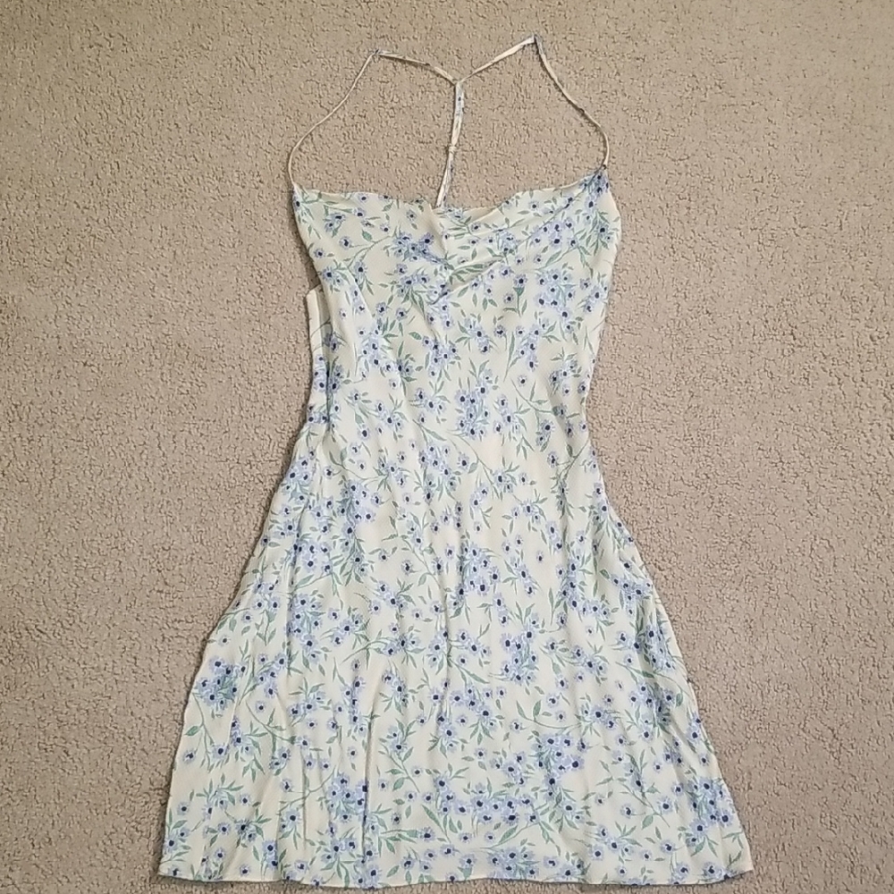Zara Floral Spaghetti Strap Dress